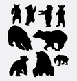 bear wild animal silhouette vector image