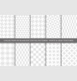 collection white and gray textile seamless vector image
