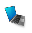 laptop mock up 3d with bkue screen for you vector image