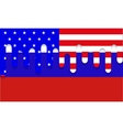 modern usa and russia flag background vector image