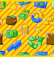 banking seamless pattern with money icons vector image