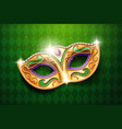 mask with diamonds for carnival masquerade vector image vector image