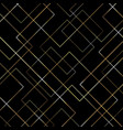 abstract geometric gold lines pattern on black vector image