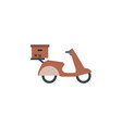 delivery service on scooter motorcycle fast vector image