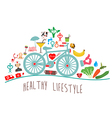 healthy lifestyle background vector image