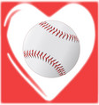 love baseball vector image