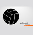 silhouette of volleyball ball vector image