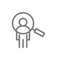 simple man with magnifier search employees seo vector image