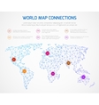 world map infographics template vector image