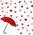 rain of heart with umbrella vector image vector image