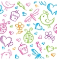 romantic seamless pattern vector image