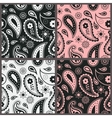 seamless paisley pattern set vector image
