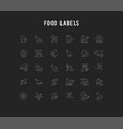 set line icons food labels vector image vector image