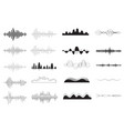 sound waves in different shapes set isolated vector image