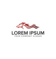 abstract horse logo design concept template vector image vector image