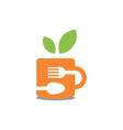 cup and spoon vector image vector image