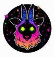 goat head in a bright multicolored palette vector image vector image