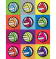 volleyball colorful pattern vector image vector image
