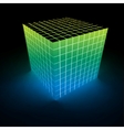 abstract glowing cube vector image vector image