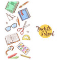 back to school hand drawn educational concept vector image