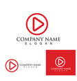 play button logo and symbol icon eps vector image