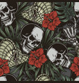 surfing tropical colorful seamless pattern vector image