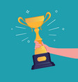 goblet or cup concept golden award winning prize vector image