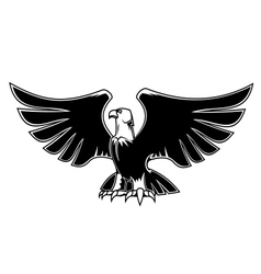 majestic eagle with open wings vector image