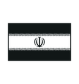 flag of iran monochrome on white background vector image