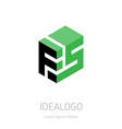 fs initial logo initial monogram logotype f5 vector image vector image