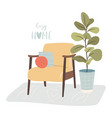 cozy home interior vector image
