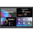 creative presentation templates with editable vector image vector image