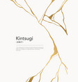 gold kintsugi crack poster japanese art vector image vector image