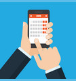mobile application for calendar vector image