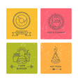 fast food restaurant and cafe logo set vector image vector image