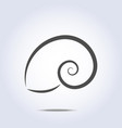 sea shell icon silhouette ocean symbol vector image