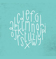 modern alphabet turquoise vector image vector image