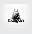 wolf head logo concept vector image vector image
