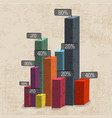 bar diagram design vector image vector image