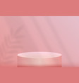 podium for product presentation in pastel pink vector image