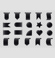 realistic set of black sale tags and labels png vector image