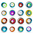 set of spiral swirl flowing lines 3d vector image