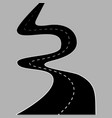 winding road template infographics vector image
