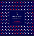 abstract red and white star pattern on blue vector image