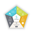 business infographic template with 4 steps vector image vector image