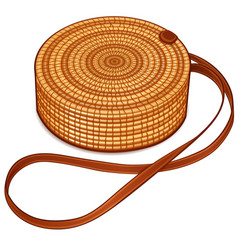 Woman bag from thin lines Royalty Free Vector Image