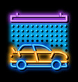 continuous car wash neon glow icon vector image vector image