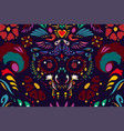 dia de los muertos cartoon ornament background vector image
