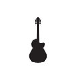 electric guitar silhouette vector image vector image