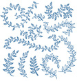 set of hand drawn circular decorative elements vector image